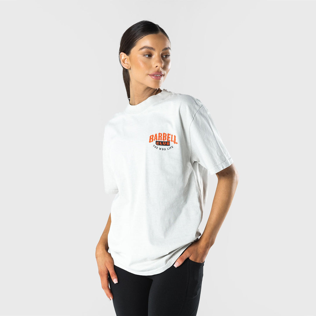 TWL - LIFESTYLE OVERSIZED T-SHIRT  -  WILDCAT - BARBELL CLUB- WASHED CEMENT