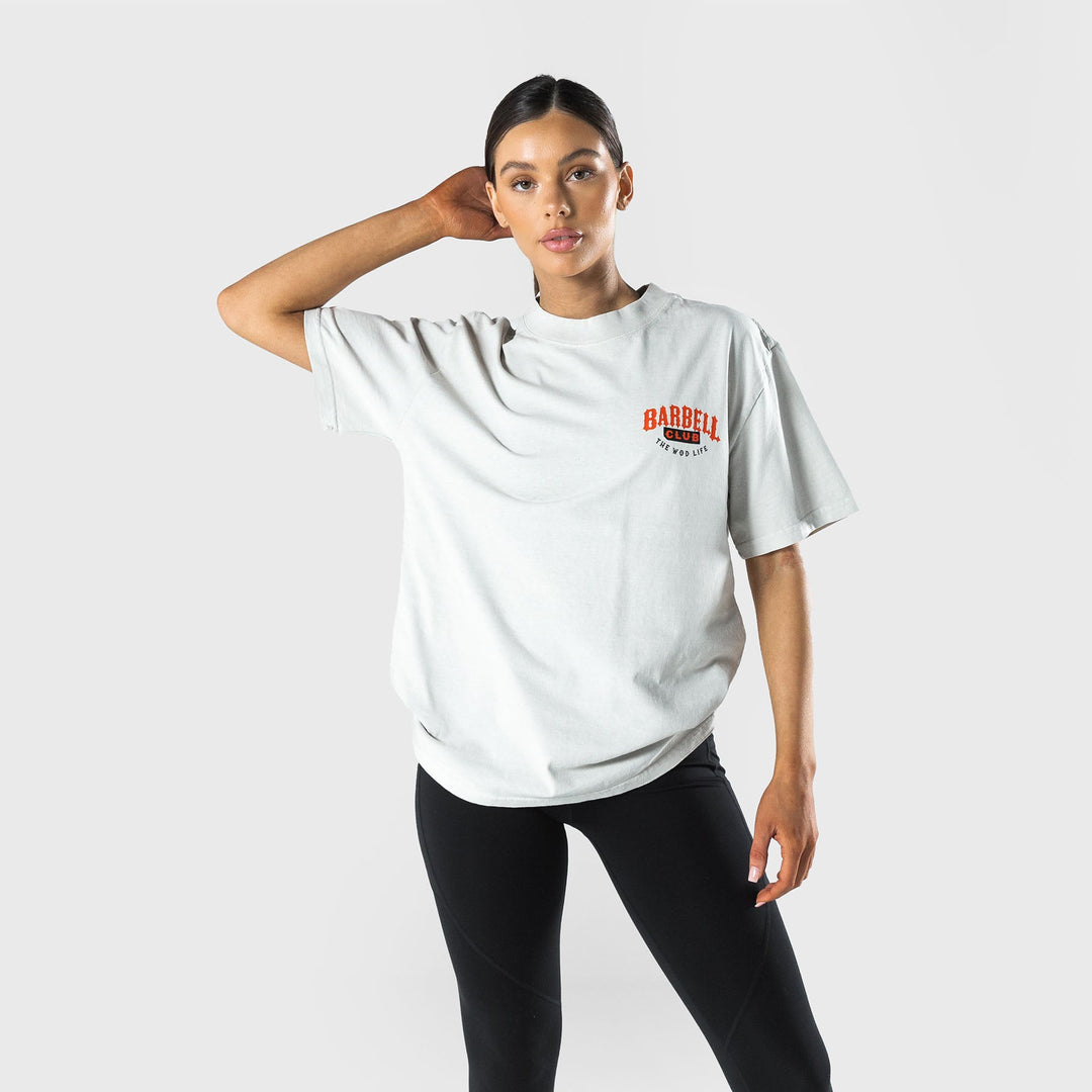 TWL - LIFESTYLE OVERSIZED T-SHIRT  -  WILDCAT - BARBELL CLUB- WASHED CEMENT