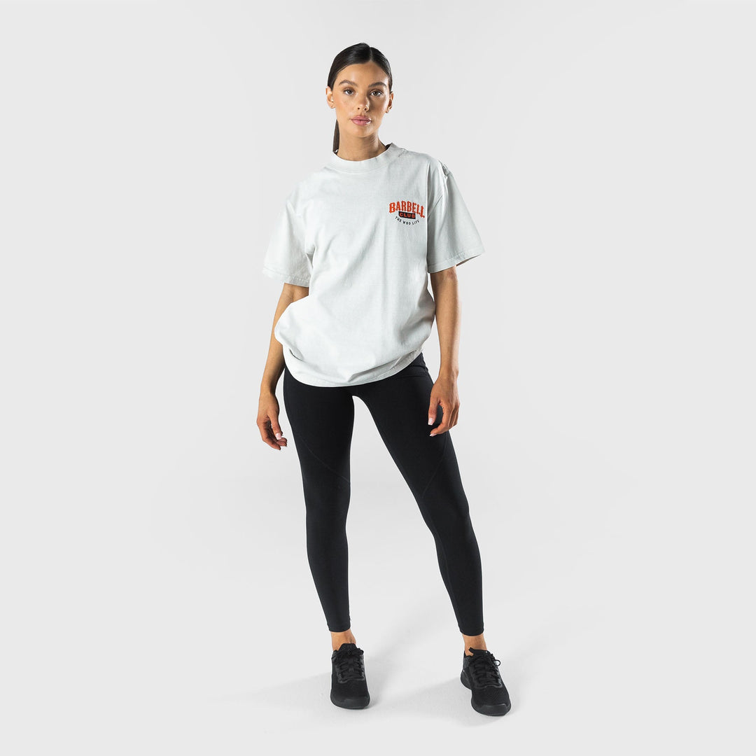 TWL - LIFESTYLE OVERSIZED T-SHIRT  -  WILDCAT - BARBELL CLUB- WASHED CEMENT
