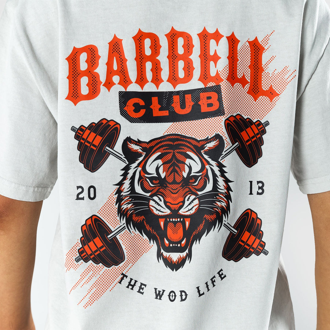 TWL - LIFESTYLE OVERSIZED T-SHIRT  -  WILDCAT - BARBELL CLUB- WASHED CEMENT