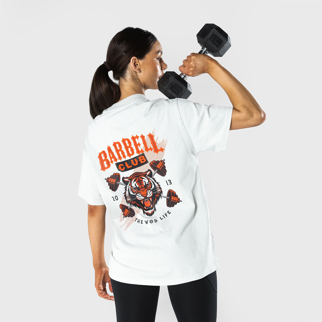 TWL - LIFESTYLE OVERSIZED T-SHIRT  -  WILDCAT - BARBELL CLUB- WASHED CEMENT