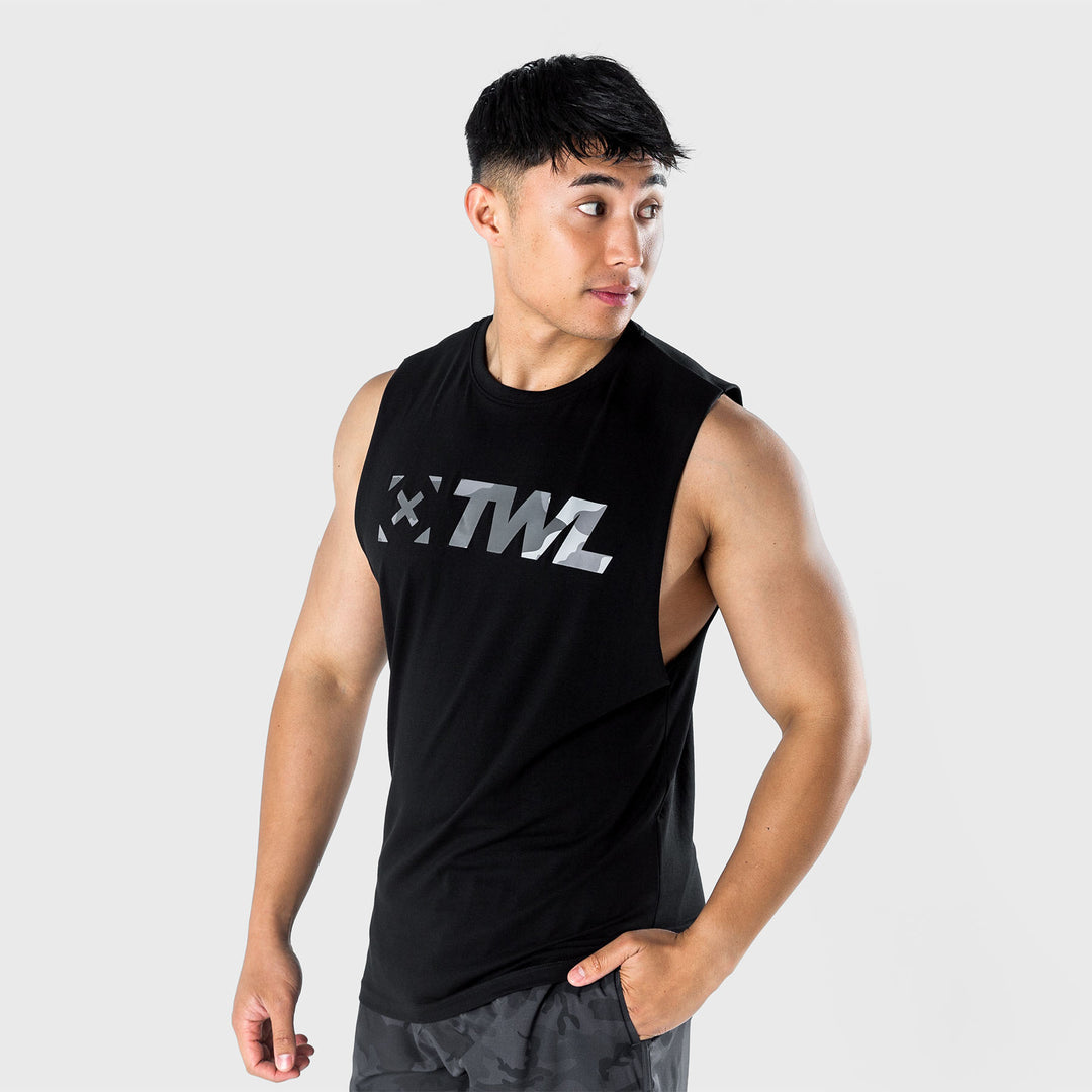 TWL - MEN'S EVERYDAY MUSCLE TANK - BLACK/CAMO