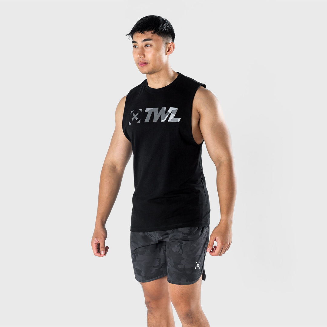 TWL - MEN'S EVERYDAY MUSCLE TANK - BLACK/CAMO