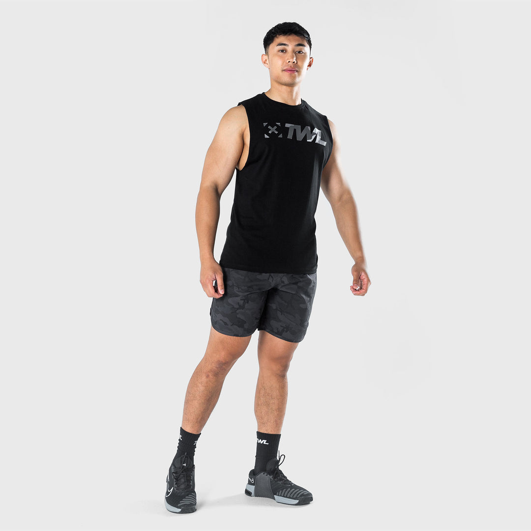 TWL - MEN'S EVERYDAY MUSCLE TANK - BLACK/CAMO