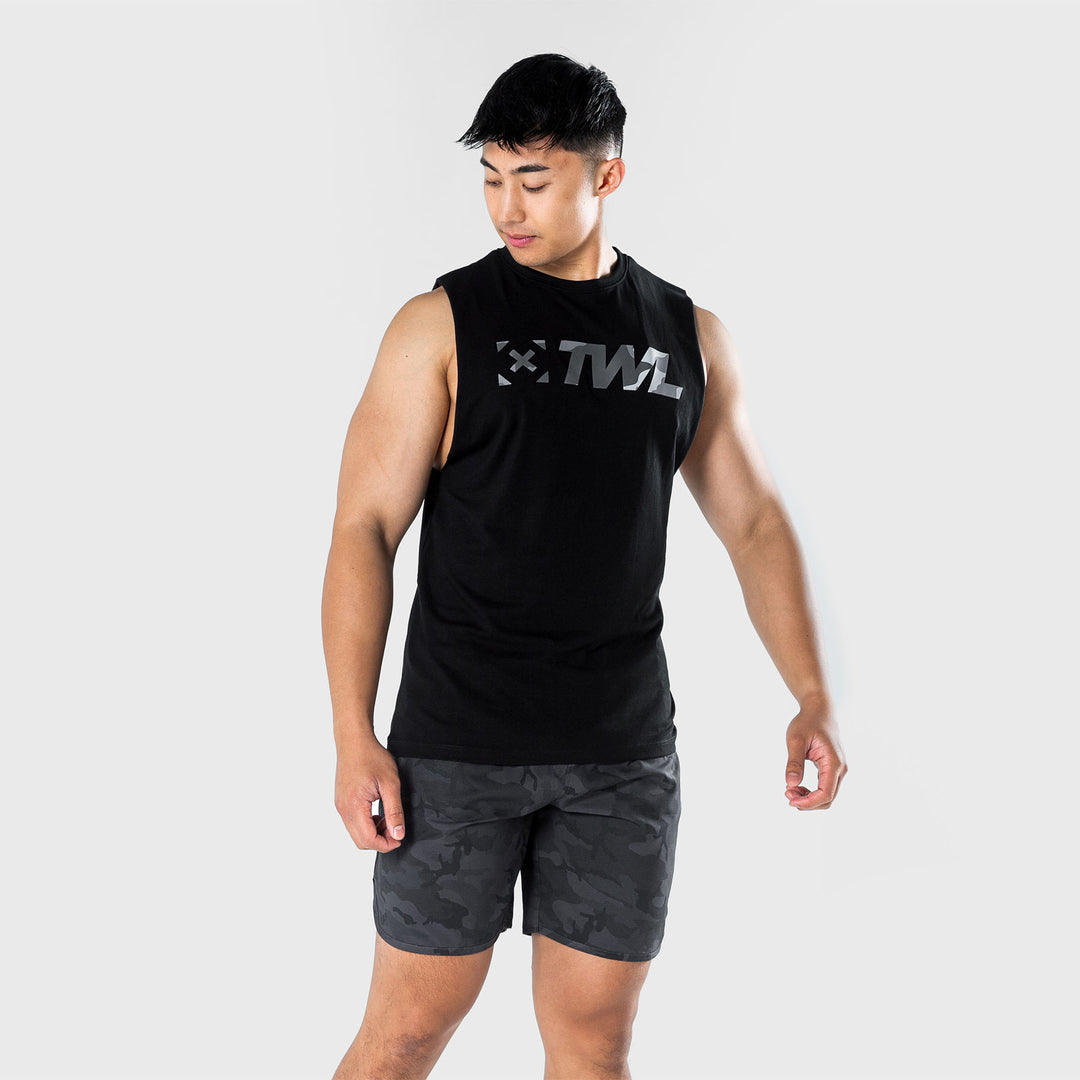 TWL - MEN'S EVERYDAY MUSCLE TANK - BLACK/CAMO