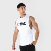 TWL - Men's Everyday Muscle Tank - WHITE/BLACK