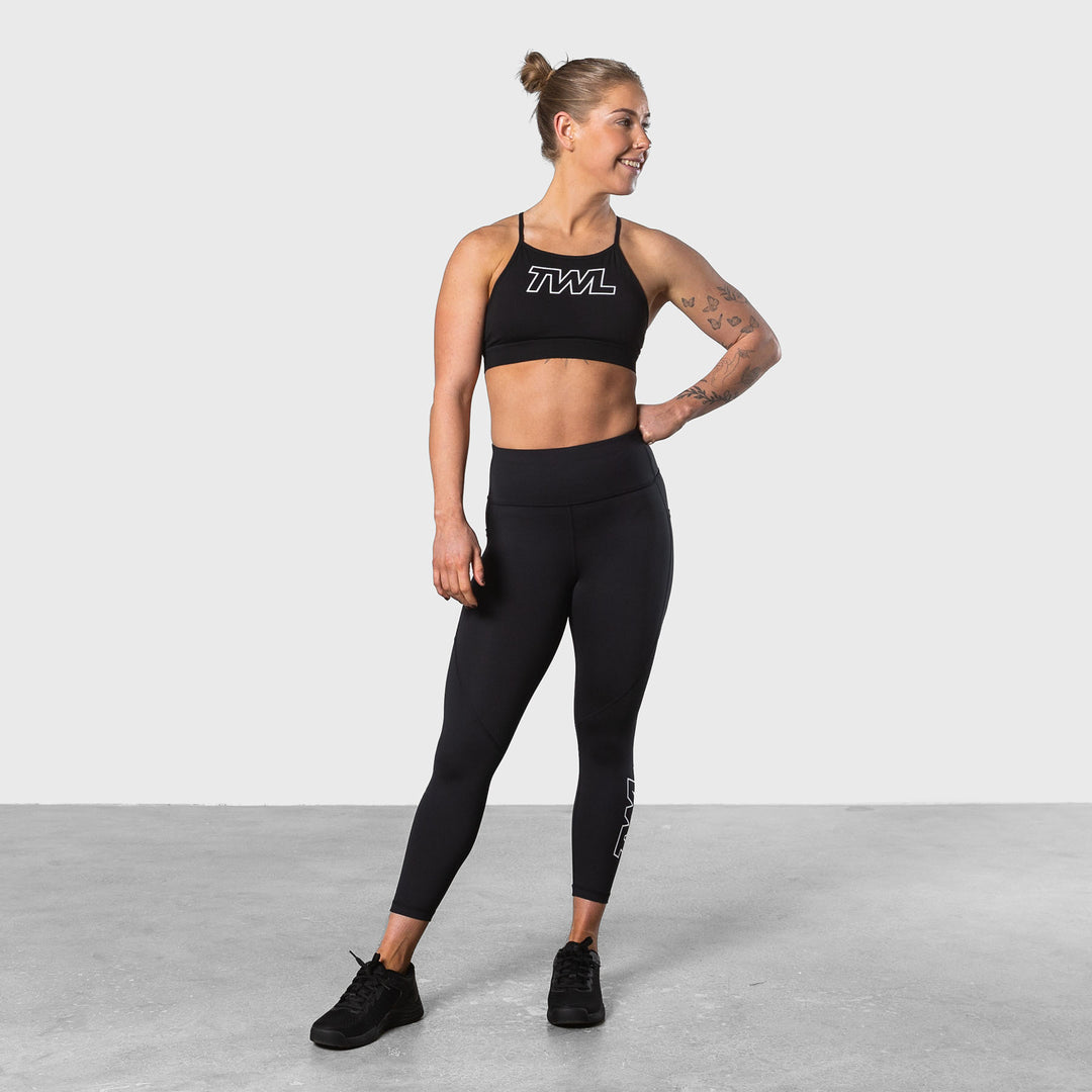 TWL - WOMEN'S ENERGY HIGH WAISTED 7/8TH TIGHTS - ATHLETE - BLACK/WHITE