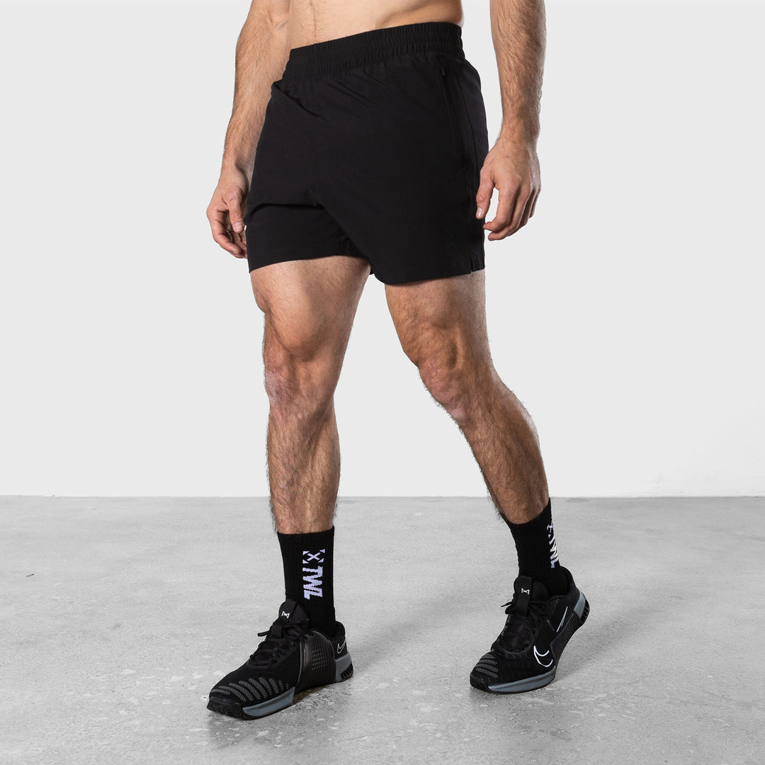 TWL - MEN'S REP SHORTS 5" - BLACK/BLACK