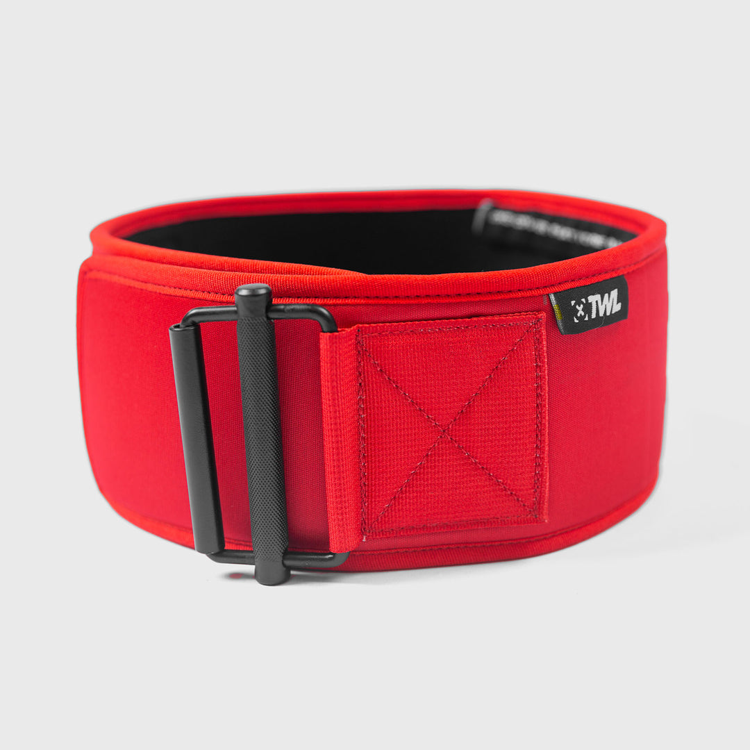 TWL - 4" VELCRO LIFTING BELT - ARTISAN RED