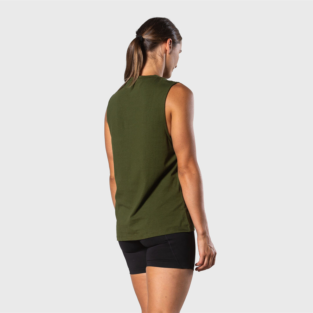 TWL - WOMEN'S EVERYDAY MUSCLE TANK - DARK KHAKI