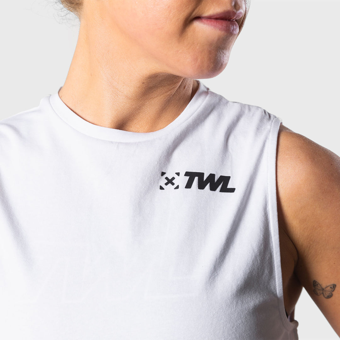 TWL - WOMEN'S EVERYDAY MUSCLE TANK SL - WHITE/BLACK