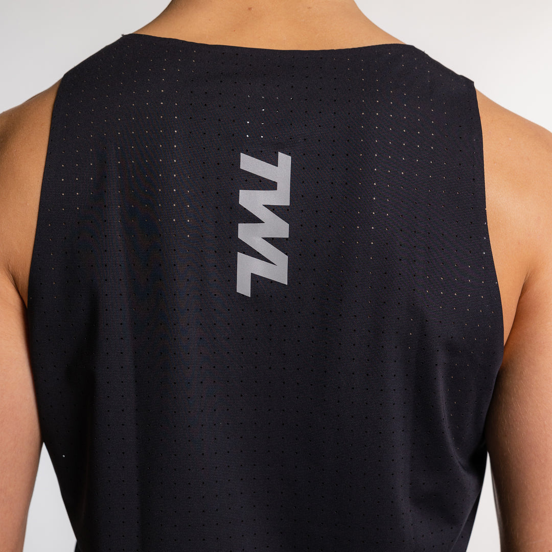 TWL - MEN'S PACE TANK - BLACK/ SILVER REFLECTIVE