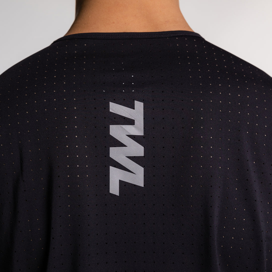 TWL - MEN'S PACE T-SHIRT - BLACK/ SILVER REFECTIVE