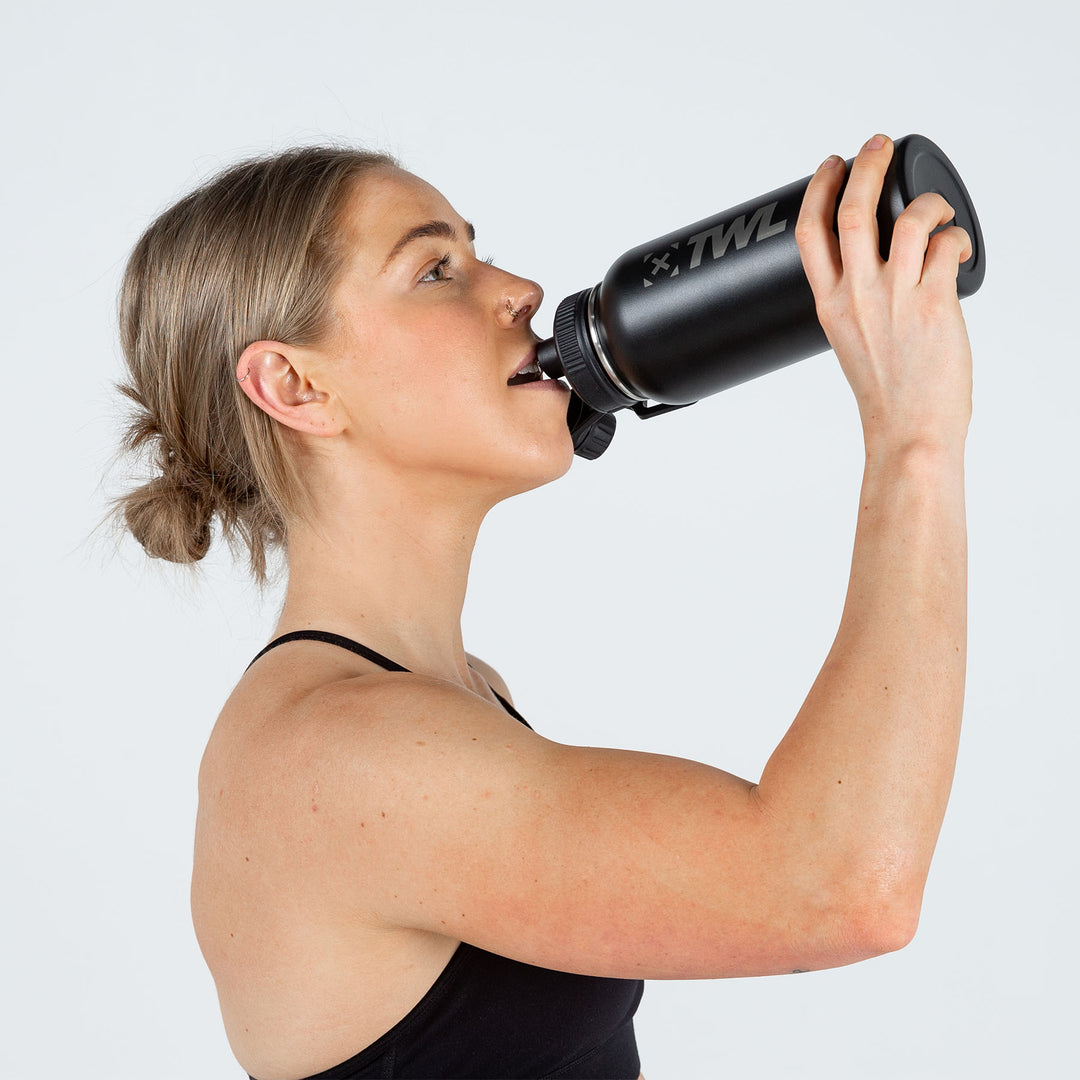 TWL - HYDRATE METAL WATER BOTTLE - 1 Litre - MATTE BLACK