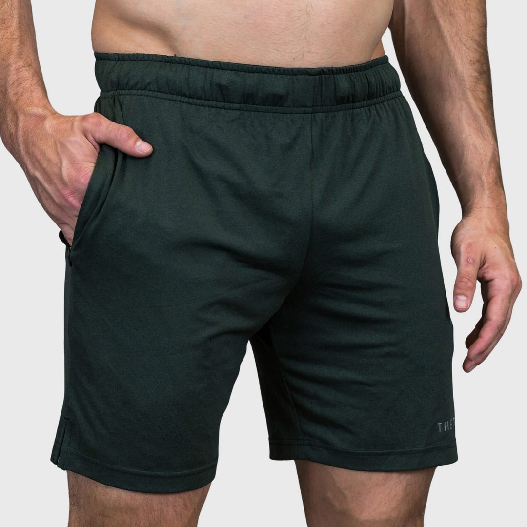 THE BRAVE - MEN'S AMPLIFY SHORTS - DARK OLIVE HEATHER