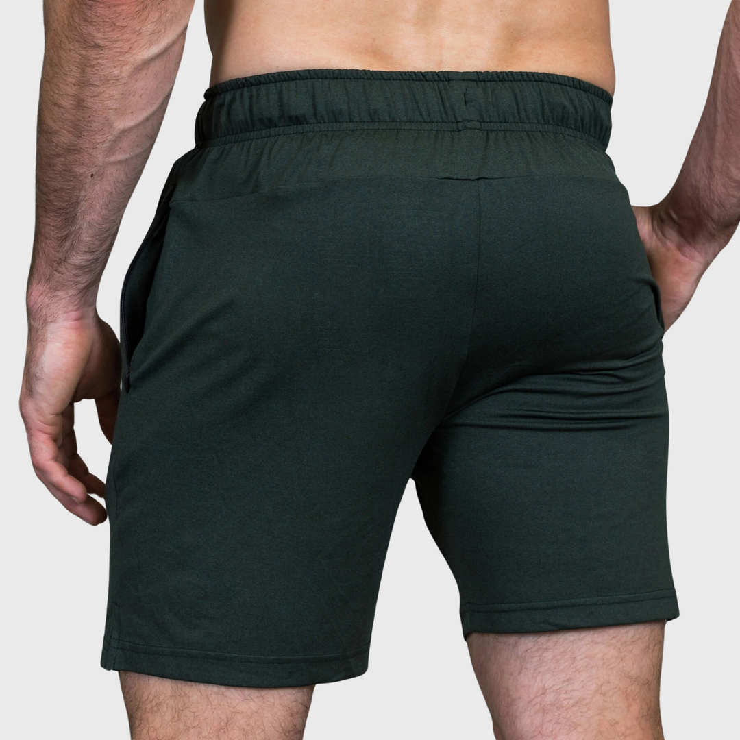 THE BRAVE - MEN'S AMPLIFY SHORTS - DARK OLIVE HEATHER