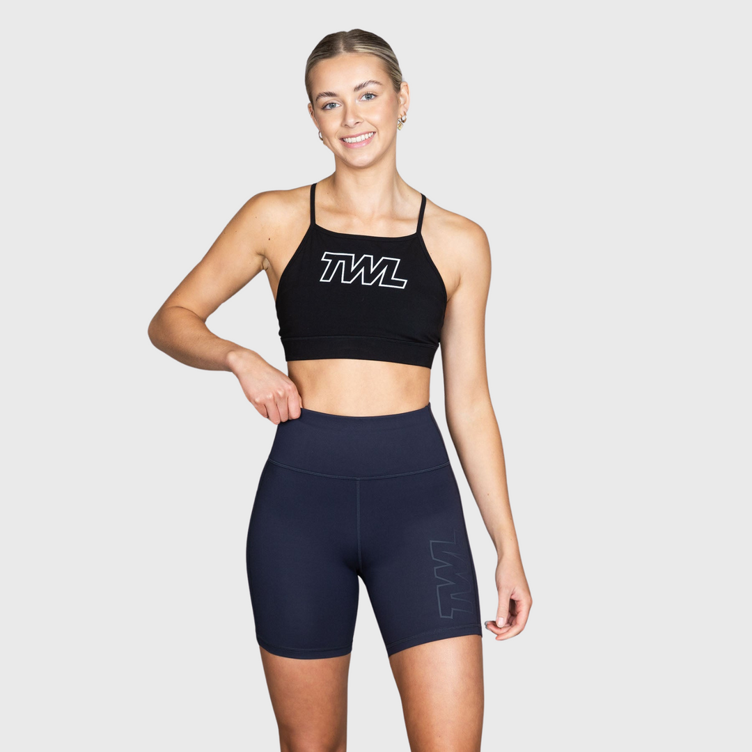 TWL - WOMEN'S ENERGY SHORTS MID LENGTH - ATHLETE - MIDNIGHT NAVY