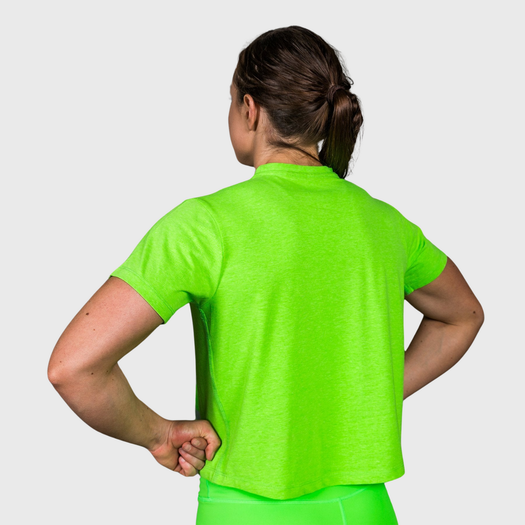 TWL - WOMEN'S EVERYDAY CROPPED T-SHIRT - NEON GREEN