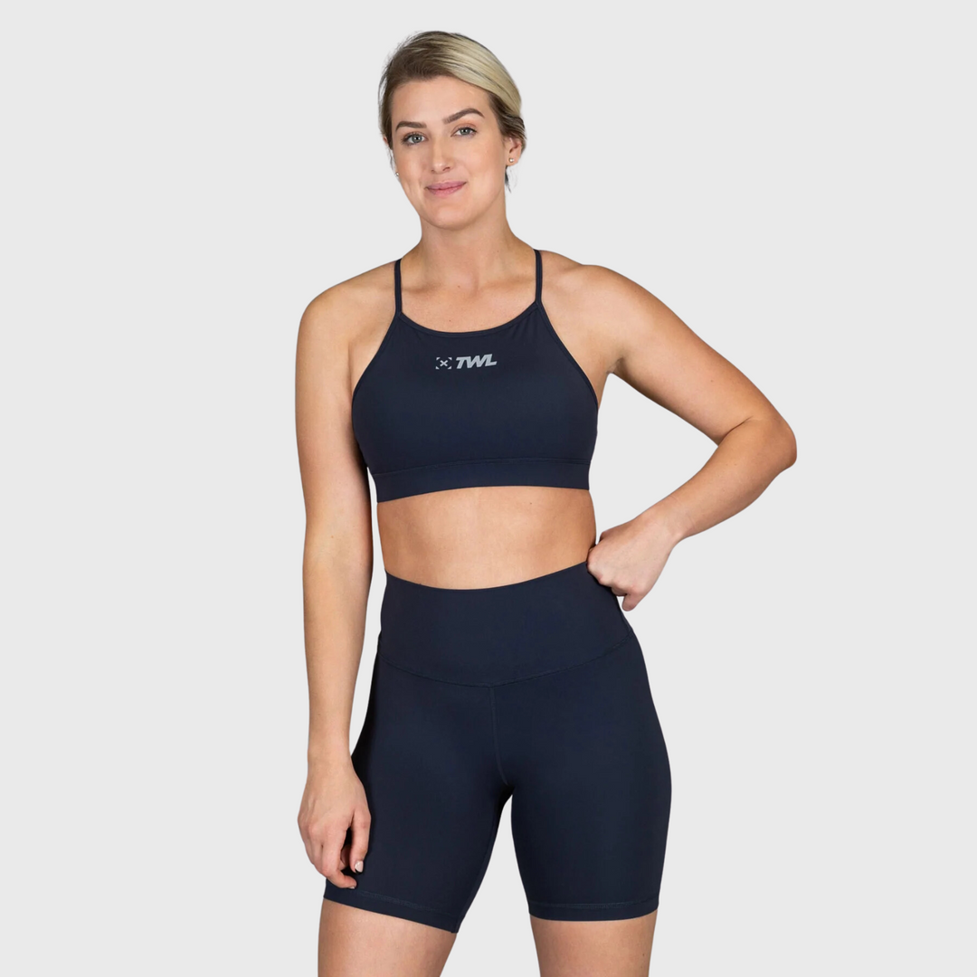 TWL - WOMEN'S HIGH WAISTED EXTRA LONG BALANCE SHORTS - MIDNIGHT NAVY