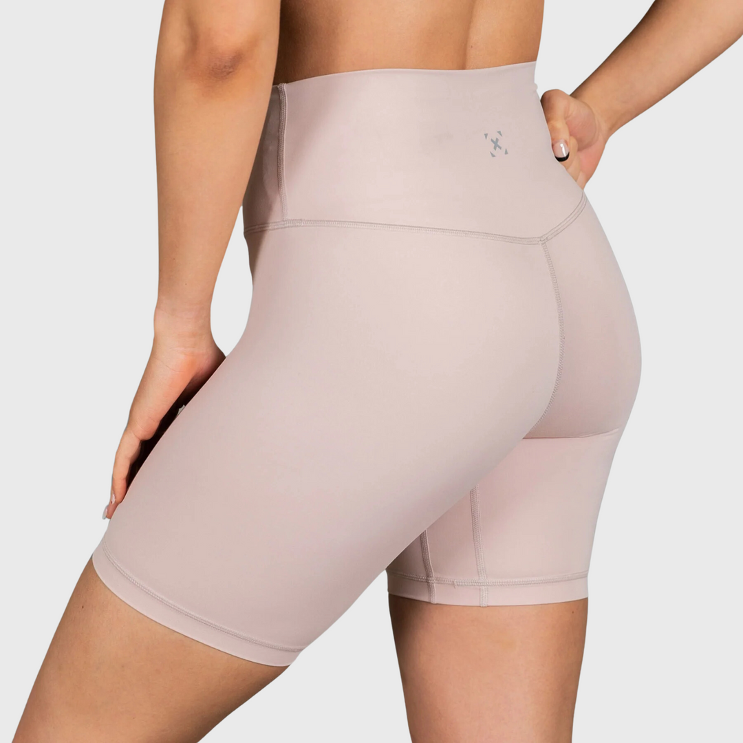 TWL - WOMEN'S HIGH WAISTED EXTRA LONG BALANCE SHORTS - PALE BLUSH