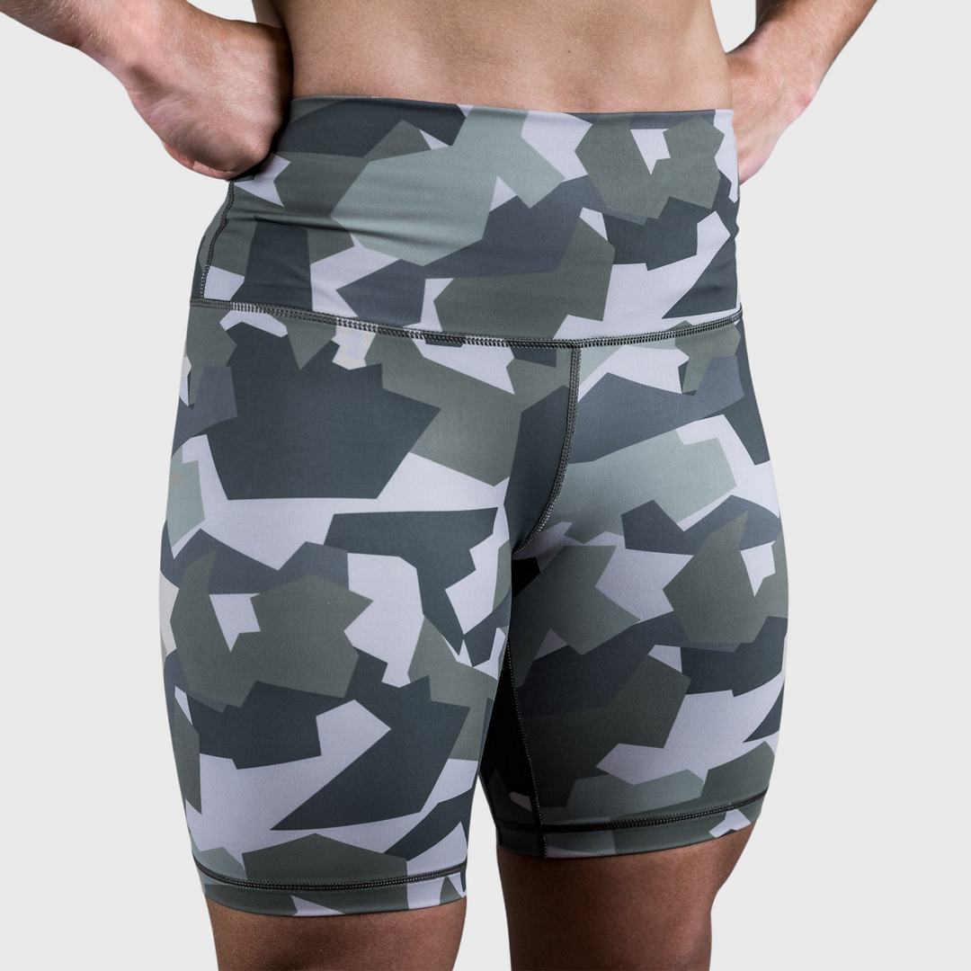 TWL - WOMEN'S HIGH WAISTED EXTRA LONG BALANCE SHORTS - URBAN CAMO