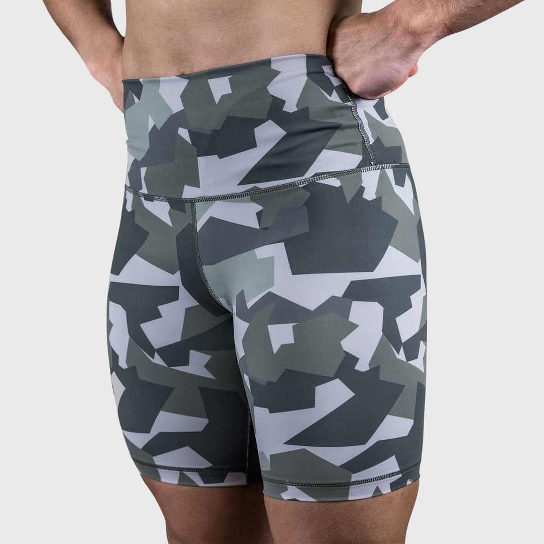 TWL - WOMEN'S HIGH WAISTED EXTRA LONG BALANCE SHORTS - URBAN CAMO