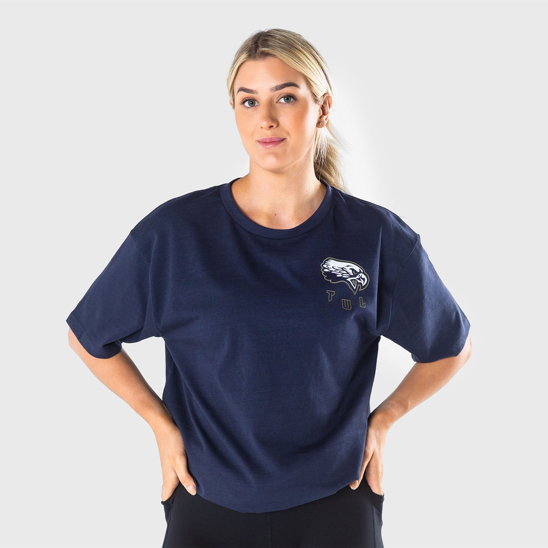 TWL - LIFESTYLE OVERSIZED T-SHIRT  - BARBELL CLUB - MIDNIGHT NAVY