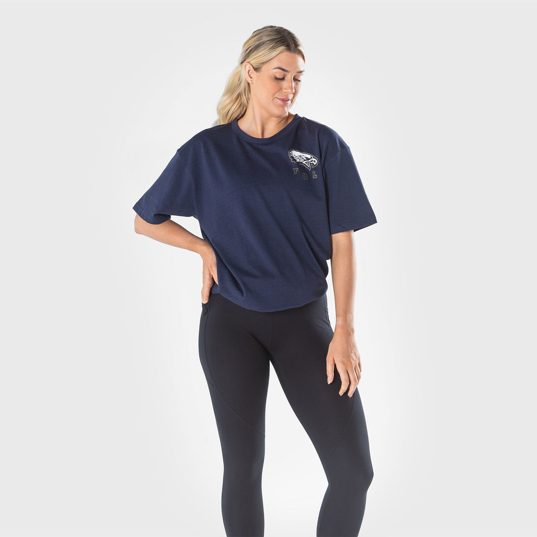 TWL - LIFESTYLE OVERSIZED T-SHIRT  - BARBELL CLUB - MIDNIGHT NAVY