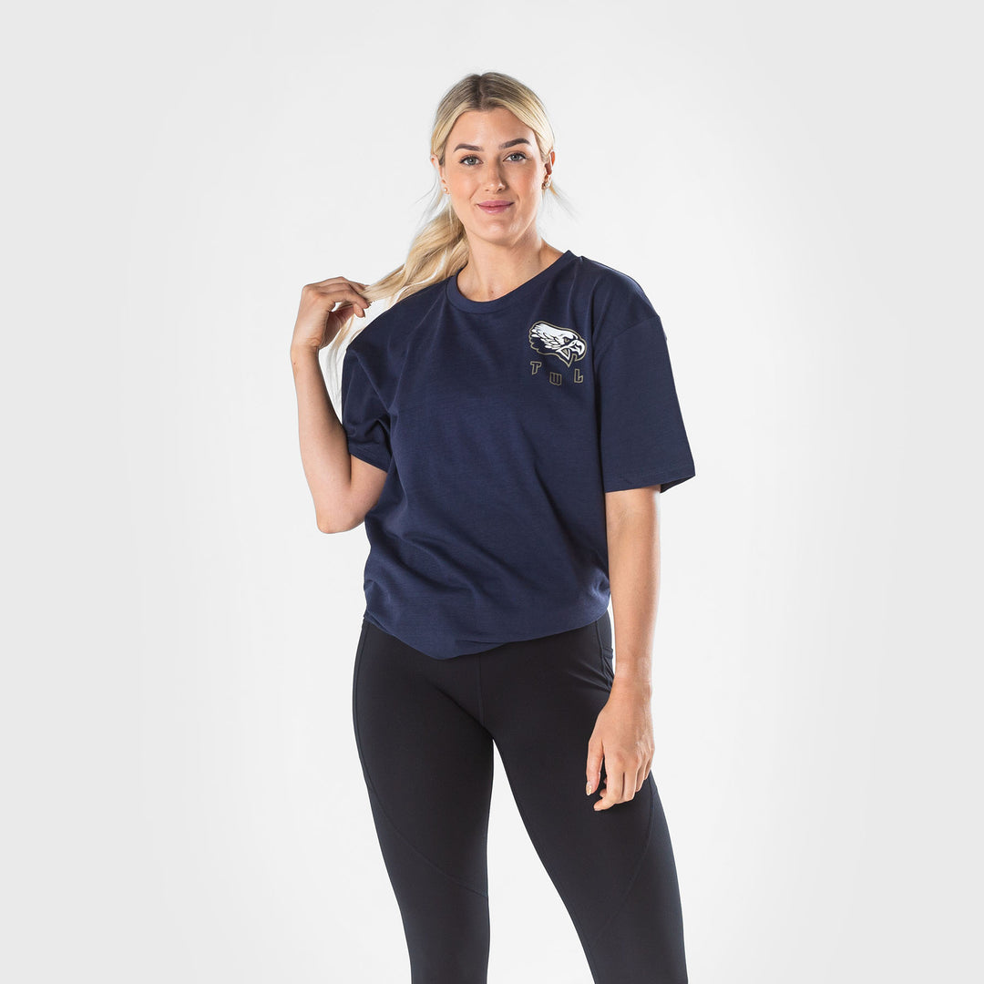 TWL - LIFESTYLE OVERSIZED T-SHIRT  - BARBELL CLUB - MIDNIGHT NAVY