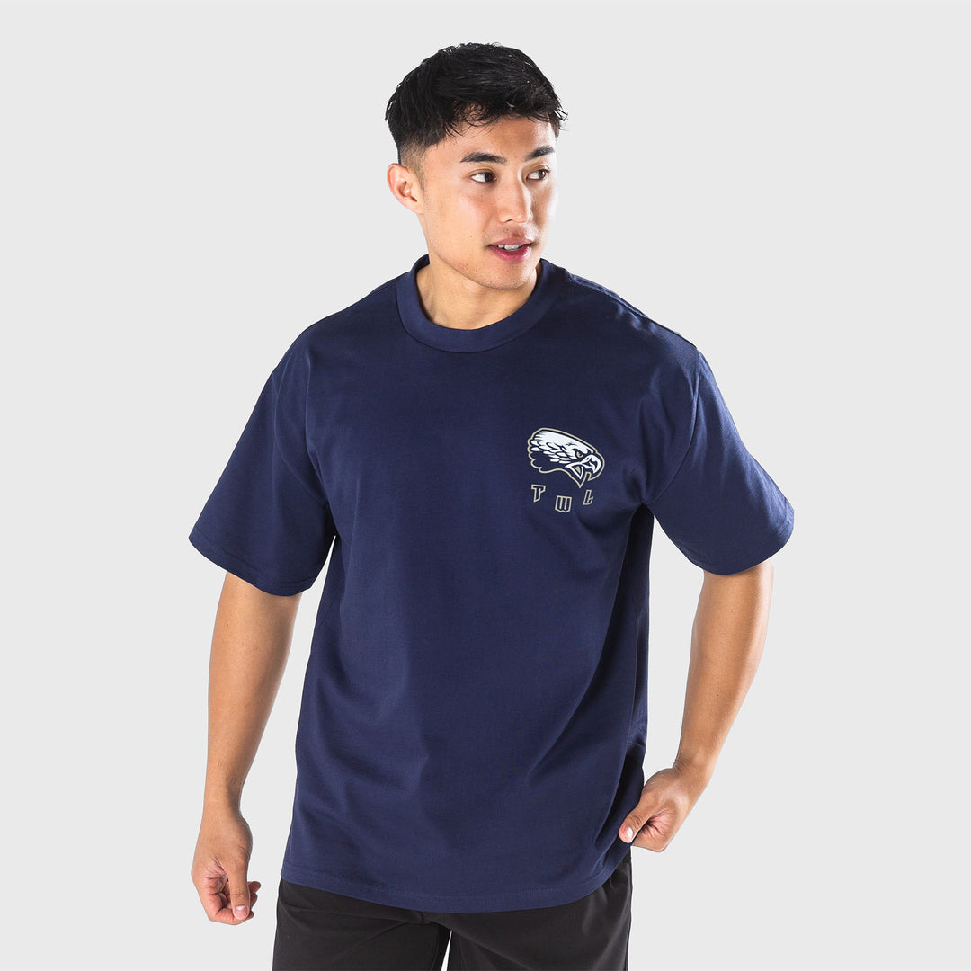 TWL - LIFESTYLE OVERSIZED T-SHIRT  - BARBELL CLUB - MIDNIGHT NAVY