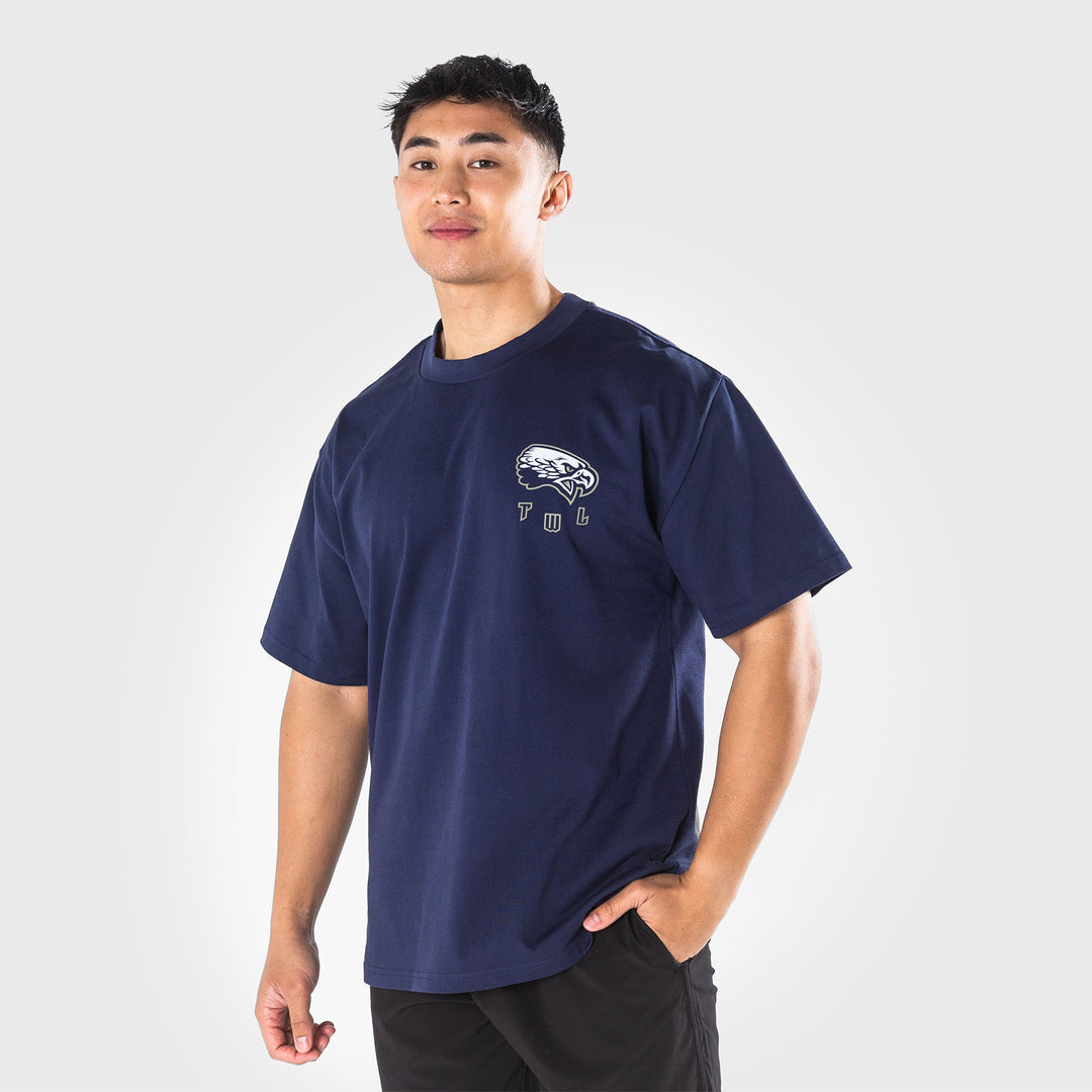 TWL - LIFESTYLE OVERSIZED T-SHIRT  - BARBELL CLUB - MIDNIGHT NAVY