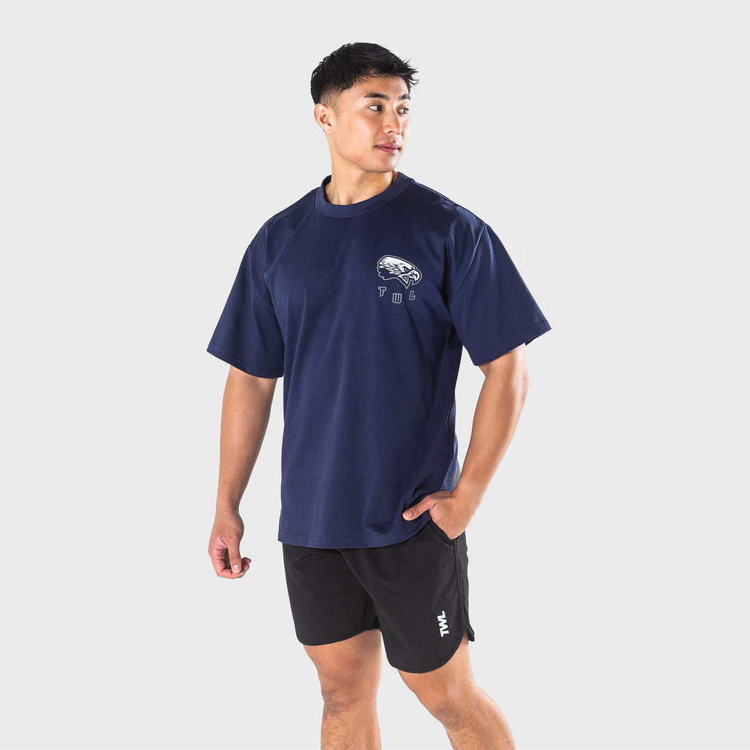 TWL - LIFESTYLE OVERSIZED T-SHIRT  - BARBELL CLUB - MIDNIGHT NAVY