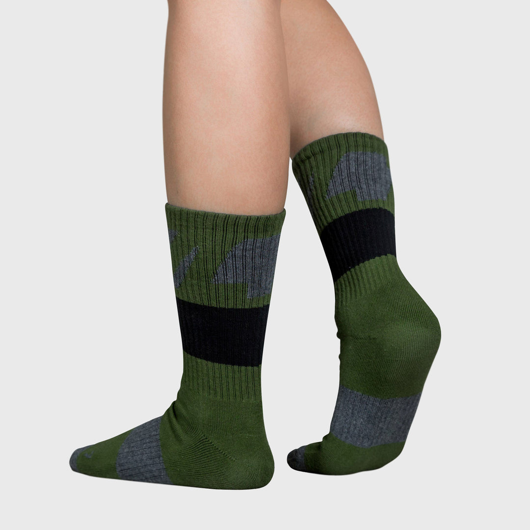 TWL - EVERYDAY CORE SOCKS - DARK KHAKI/BLACK/CHARCOAL MARL