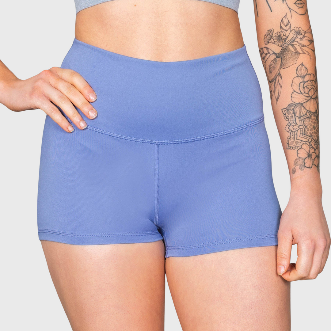 TYR - WOMEN'S BASE KINETIC HIGH RISE SHORTS 2" - BLUE ICE