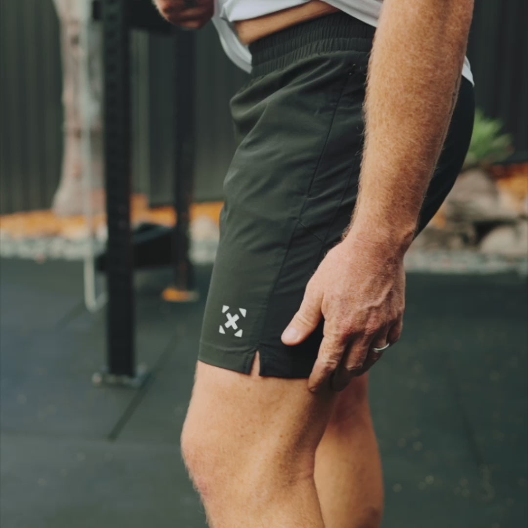 TWL - MEN'S REP SHORTS - ATHLETE - PEWTER/WHITE