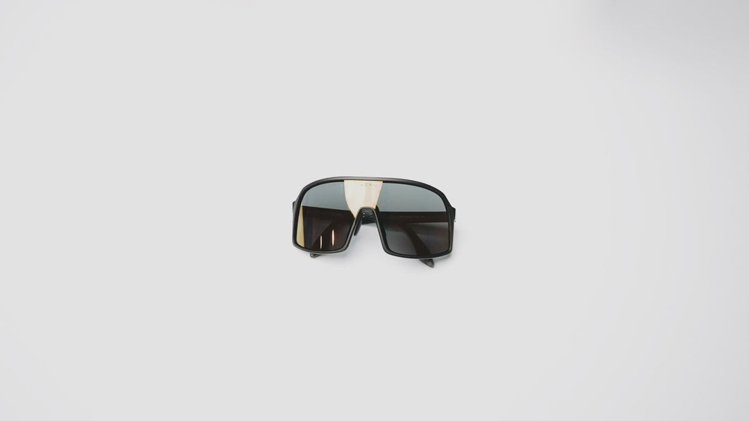 ACTIV - AERO  - Matte Black with Gold Mirror Lens