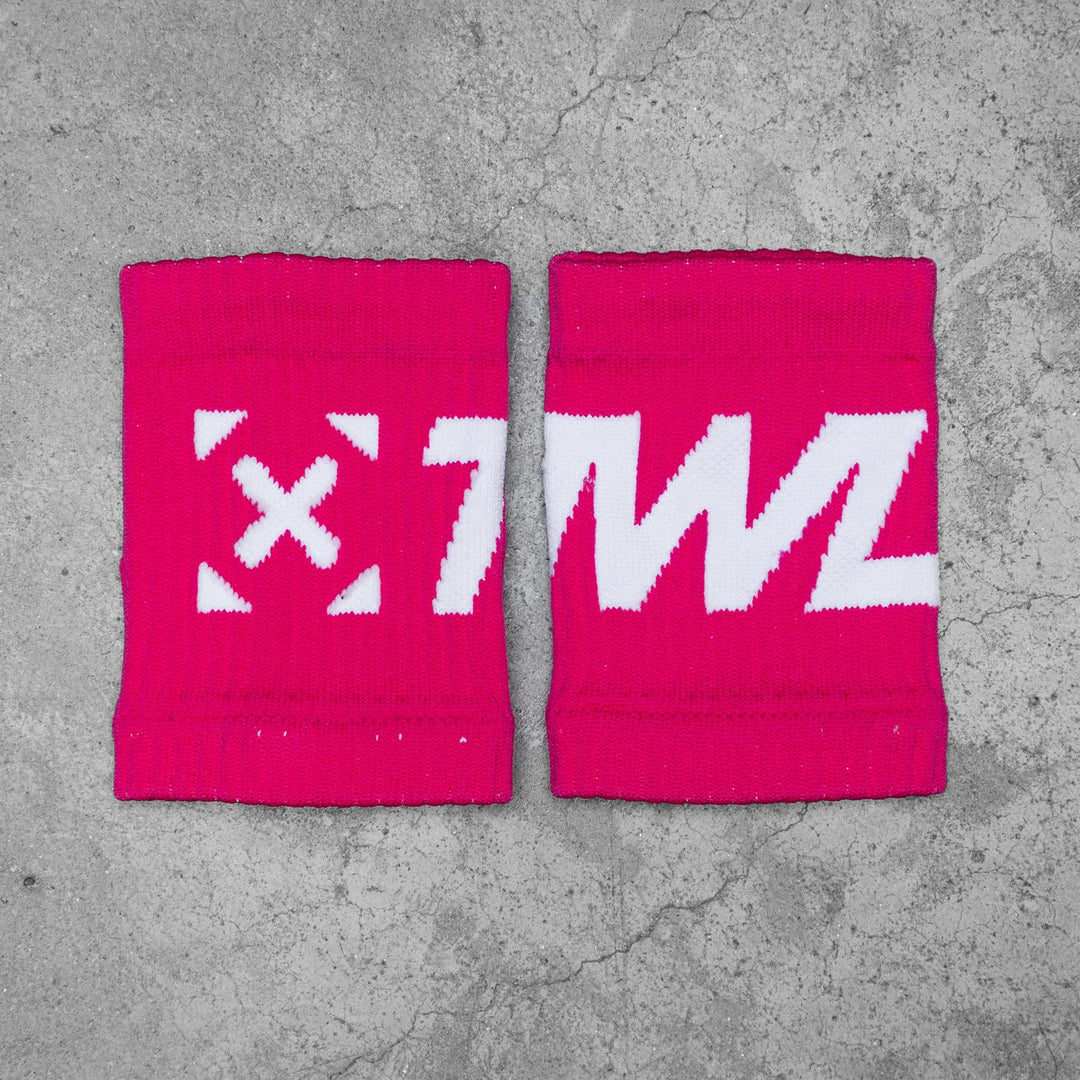 TWL - 2PK EVERYDAY KNITTED WRISTBAND - RASPBERRY PINK/WHITE