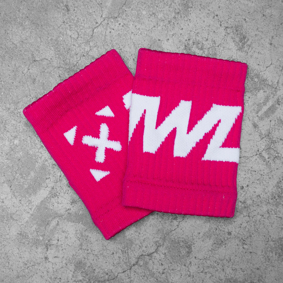 TWL - 2PK EVERYDAY KNITTED WRISTBAND - RASPBERRY PINK/WHITE