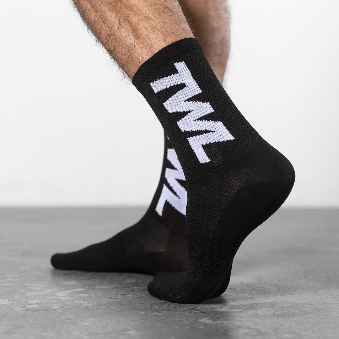 TWL - PERFORMANCE RUNNING SOCK - BLACK/WHITE