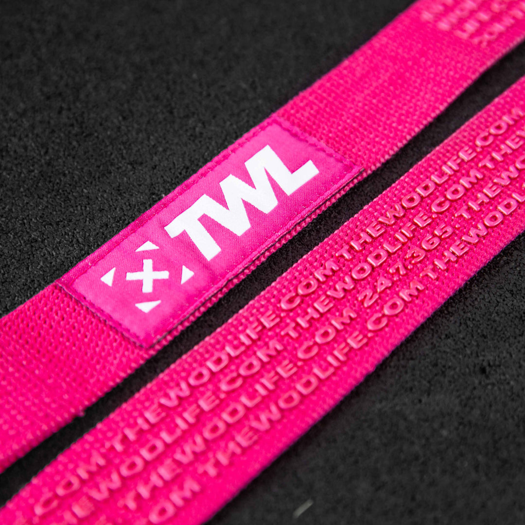 TWL - EVERYDAY COTTON LIFTING STRAPS - PAIR - RASPBERRY