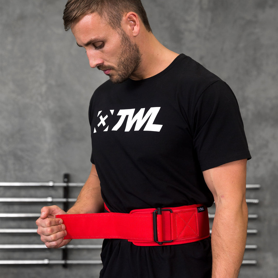 TWL - 4" VELCRO LIFTING BELT - ARTISAN RED