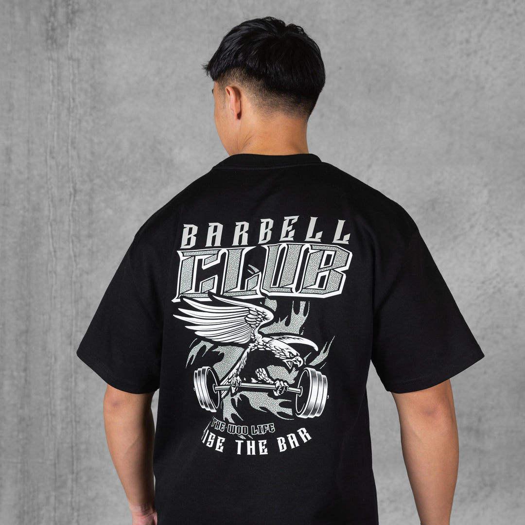 TWL - BARBELL CLUB LIFESTYLE OVERSIZED T-SHIRT - BLACK