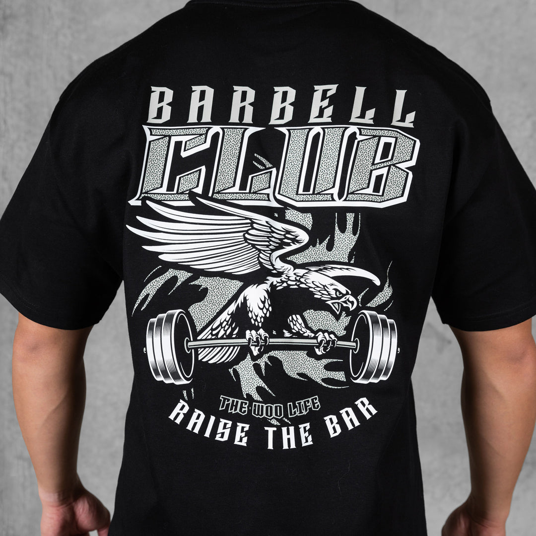 TWL - BARBELL CLUB LIFESTYLE OVERSIZED T-SHIRT - BLACK