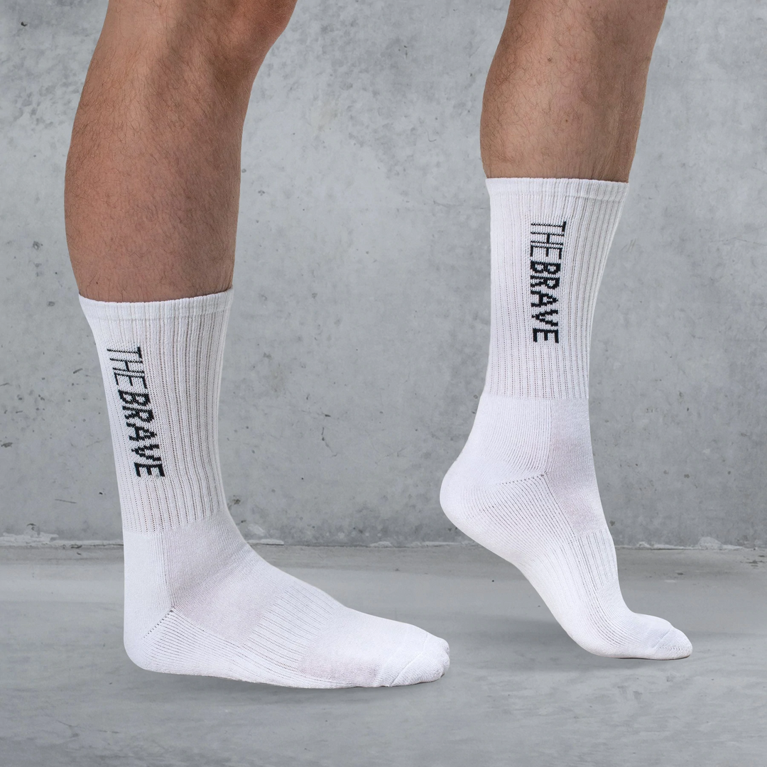 THE BRAVE - SLIDE SOCKS - 3PK - GREY/WHITE/BLACK