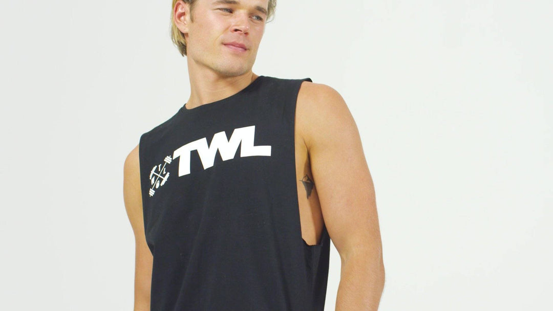 Men's Apparel - The WOD Life - Gunship Muscle Tank - Black/White