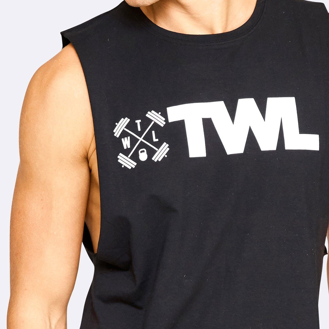 Men's Apparel - The WOD Life - Gunship Muscle Tank - Black/White