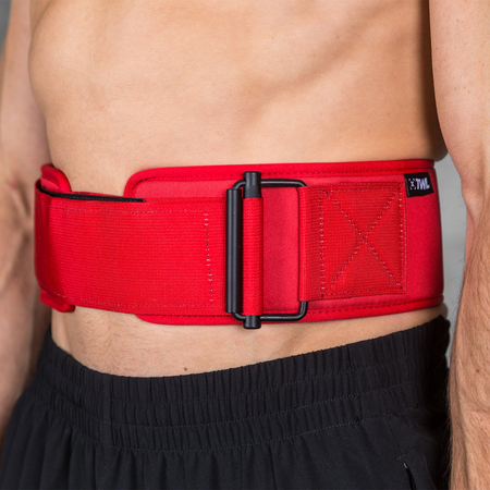 TWL - 4" VELCRO LIFTING BELT - ARTISAN RED
